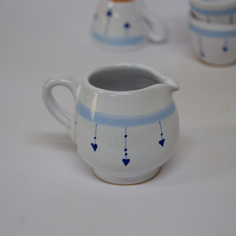 SET Tazzine decorate a mano Bianche