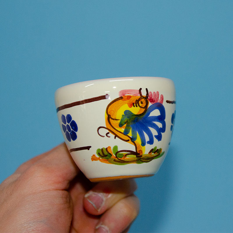 SET Tazzine e Piattino con Gallo