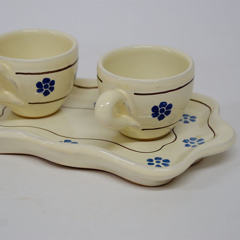 SET Tazzine e Piattino con Gallo 5 cm