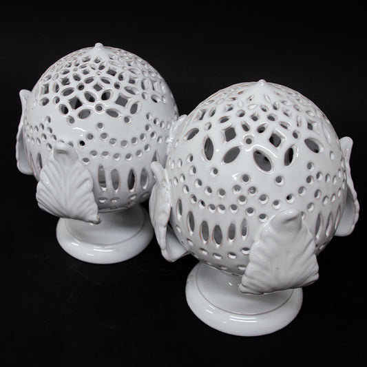 Pumo Lampada con Quattro Foglie Bianco 20 cm