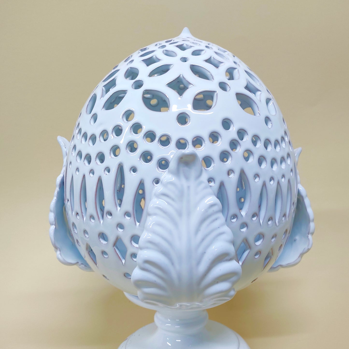 Pumo Lampada con Quattro Foglie Bianco 30cm