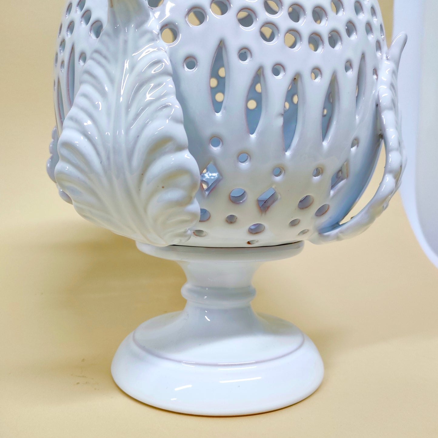 Pumo Lampada con Quattro Foglie Bianco 30cm