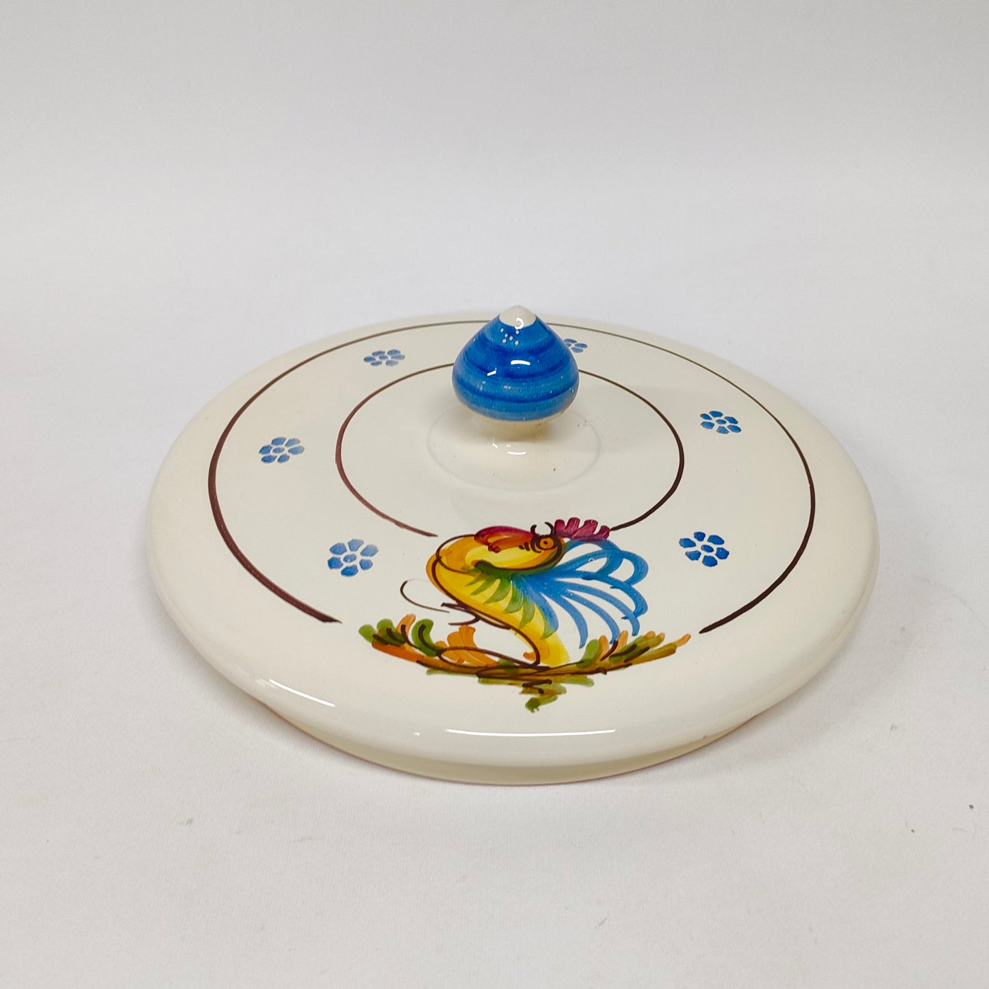 Zuppiera con Gallo Decorato a Mano 25 cm