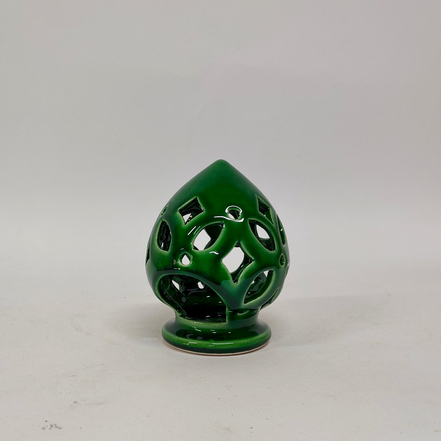 Pumo Porta Candela Arcaico Verde Ramina 12 cm