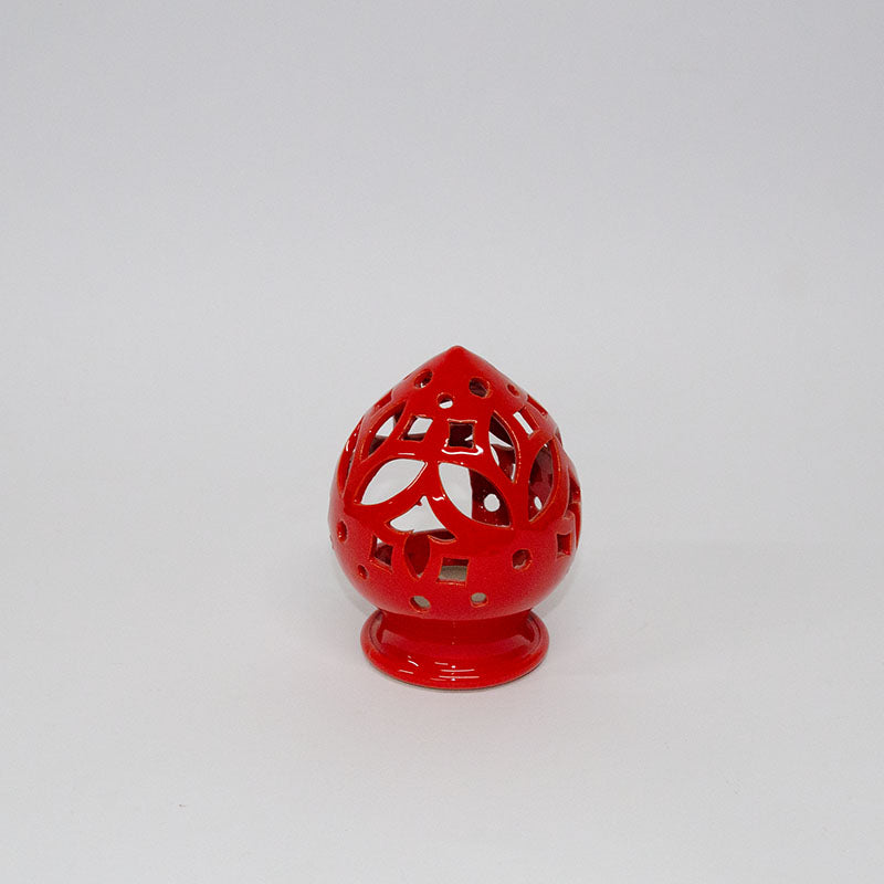 Pumo Porta Candela Rosso 10 cm