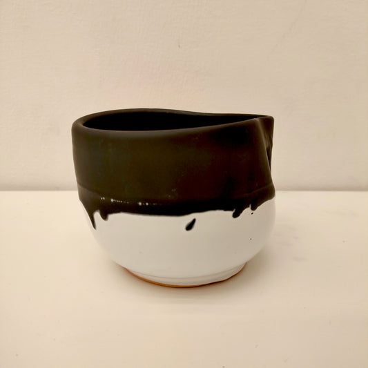Tazza Bicolore Nero Satinato 12 cm