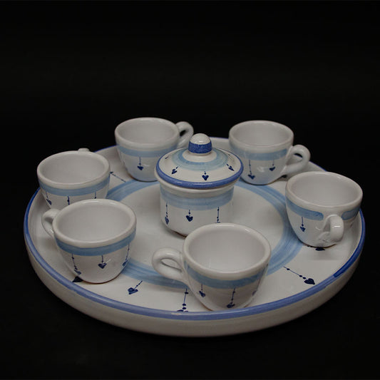 SET Tazzine e Zuccheriera Decorato a mano