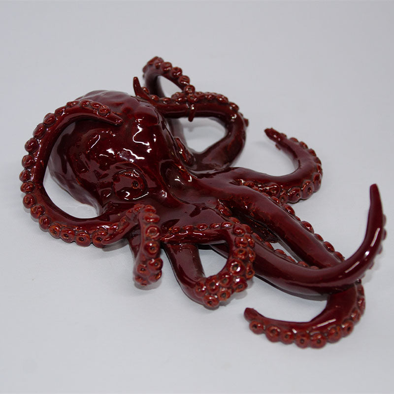 Polpo Modellato a Mano Bordeaux 25 cm