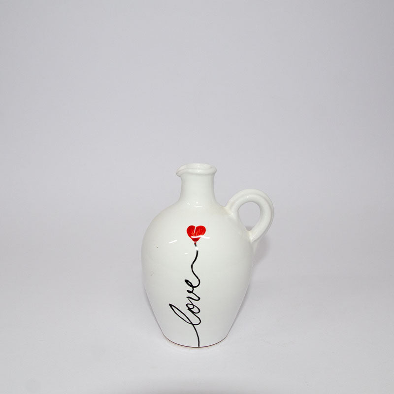 Oliera Decorata a Mano Bianco 250ml