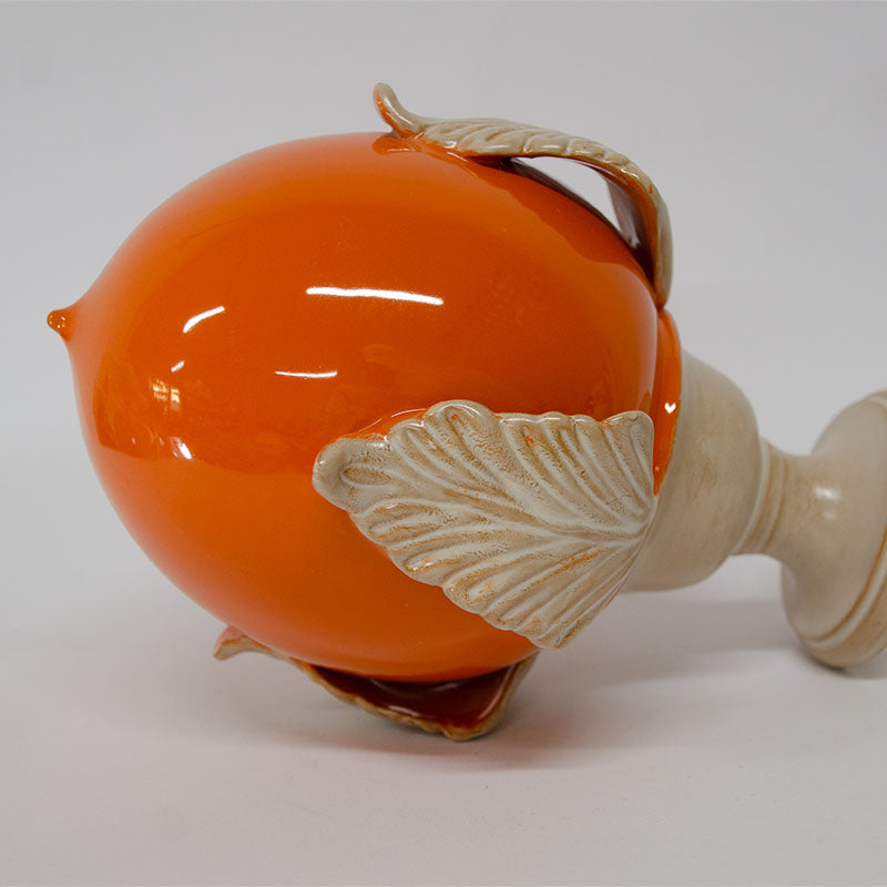 Pumo con Quattro Foglie Arancione e Madreperla 25 cm