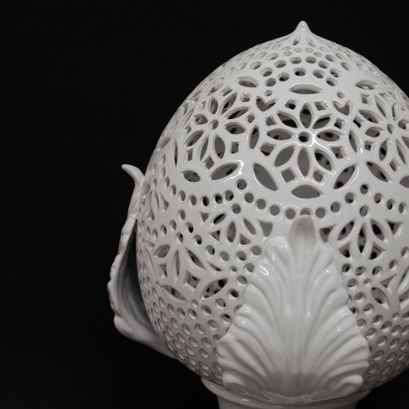 Pumo Lampada con Quattro Foglie Bianco 40cm