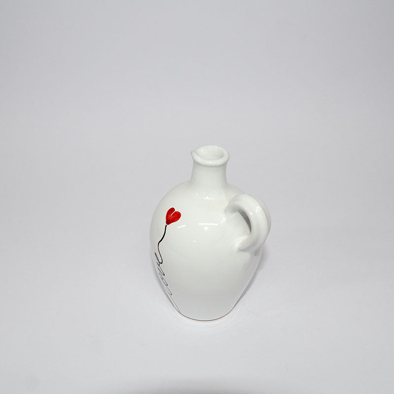 Oliera Decorata a Mano Bianco 250ml