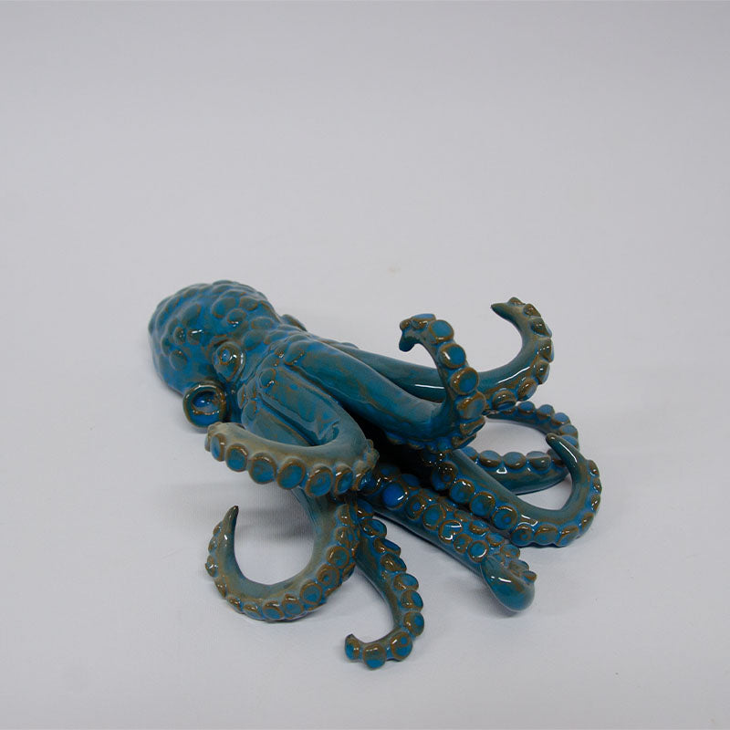 Polpo Modellato a Mano Azzurro 25cm