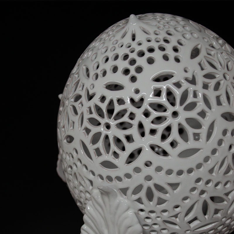 Pumo Lampada con Quattro Foglie Bianco 40cm