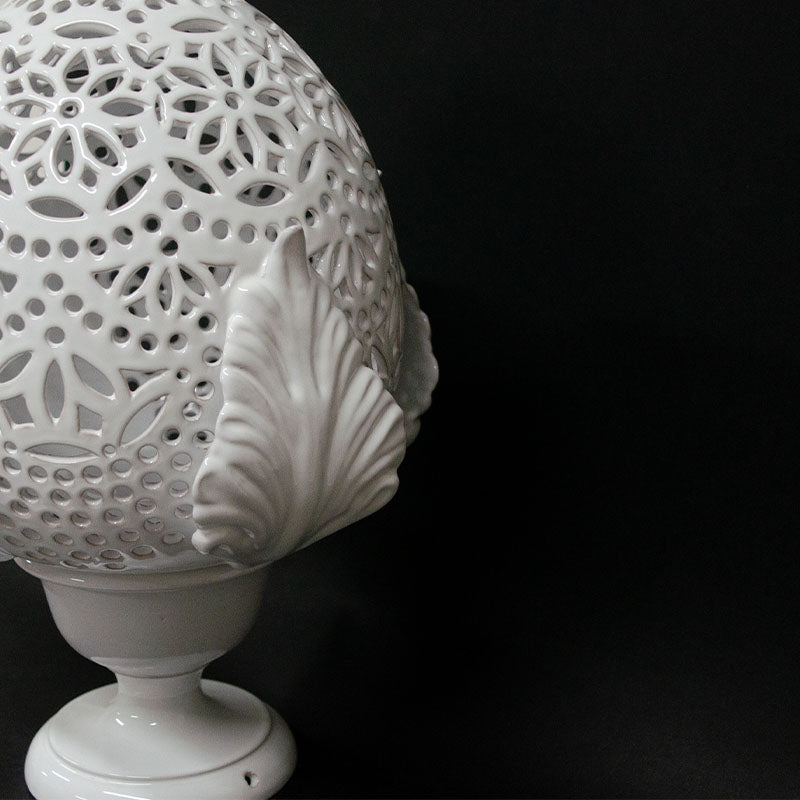 Pumo Lampada con Quattro Foglie Bianco 40cm