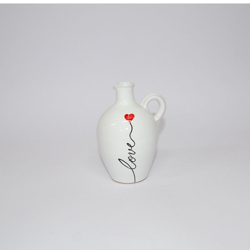 Oliera Decorata a Mano Bianco 250ml