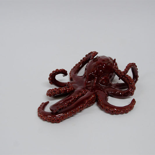 Polpo Modellato a Mano Bordeaux 25 cm