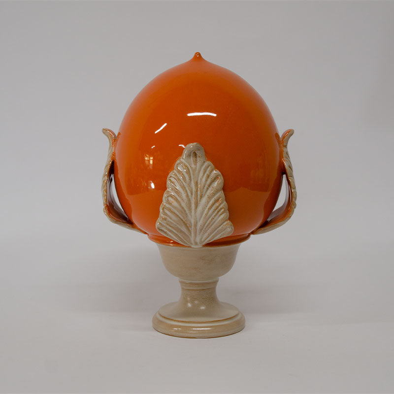 Pumo con Quattro Foglie Arancione e Madreperla 25 cm