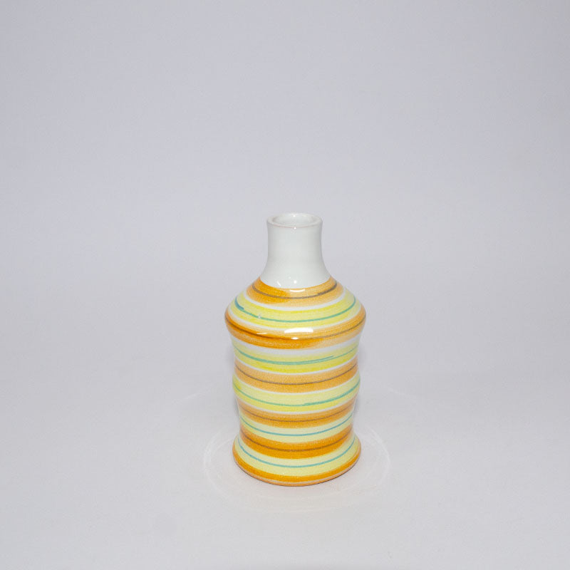 Oliera Decorata a Mano Bianco, Giallo, Arancione 15 cm