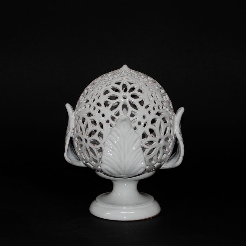 Pumo Lampada con Quattro Foglie Bianco 20cm
