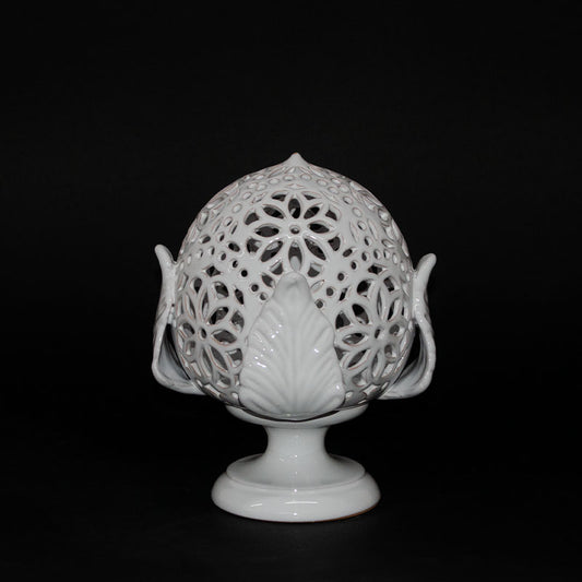 Pumo Lampada con Quattro Foglie Bianco 20cm