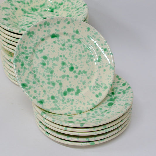 SET Piatti Bicolore Avorio e Verde