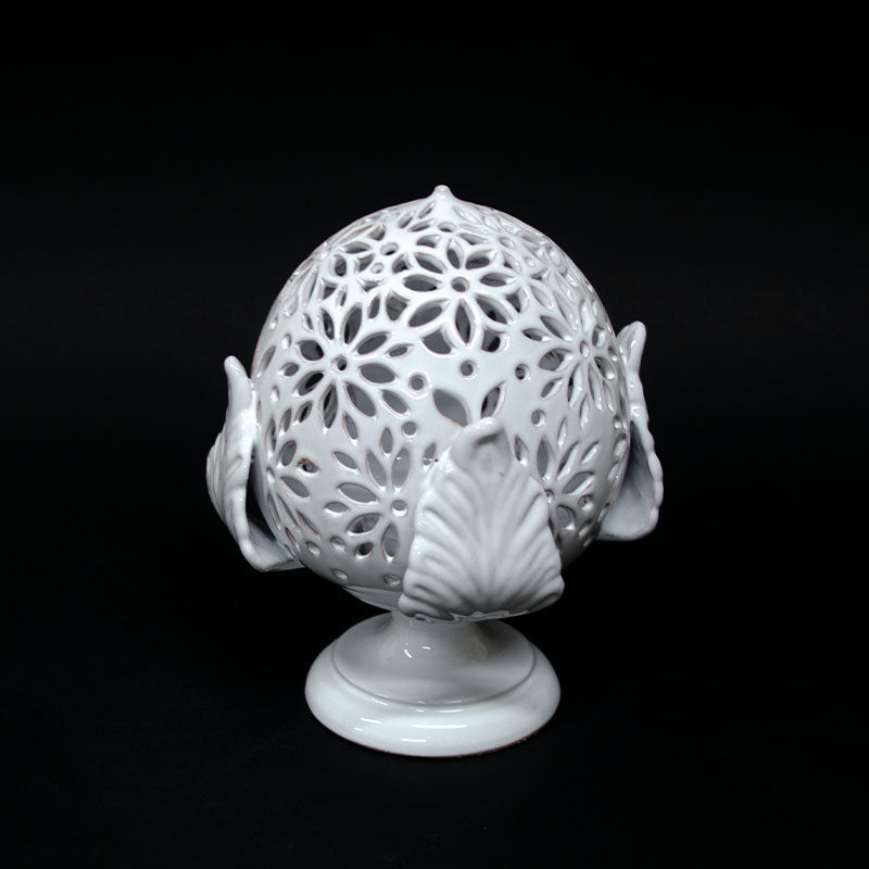 Pumo Lampada con Quattro Foglie Bianco 20cm
