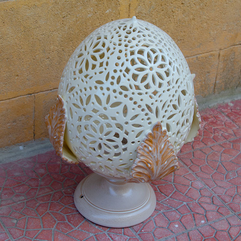 Pumo Lampada con Quattro Foglie Madreperlato 40cm