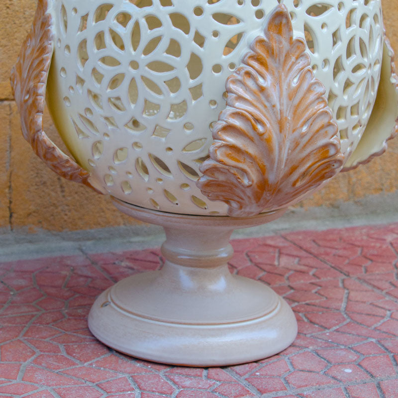 Pumo Lampada con Quattro Foglie Madreperlato 40cm