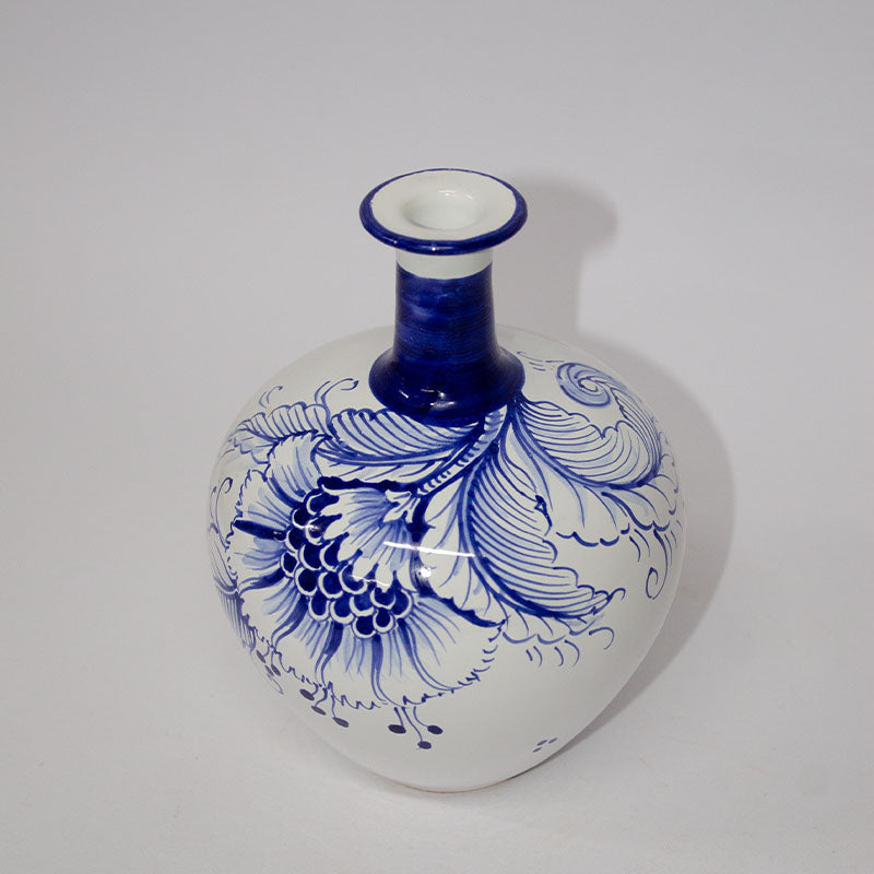 Vaso da Fiori Decorato a mano Blu di Prussia 20cm