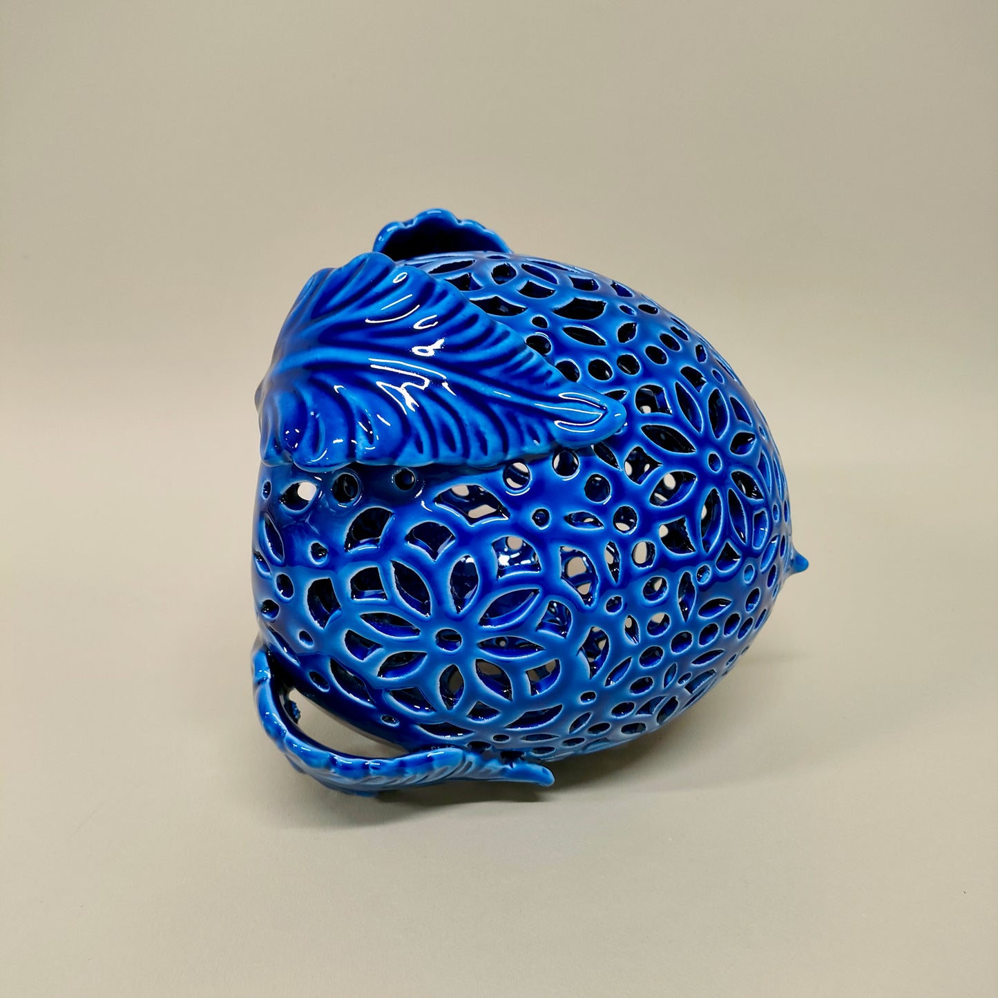 Pumo Lampada con Quattro Foglie Blu 30cm