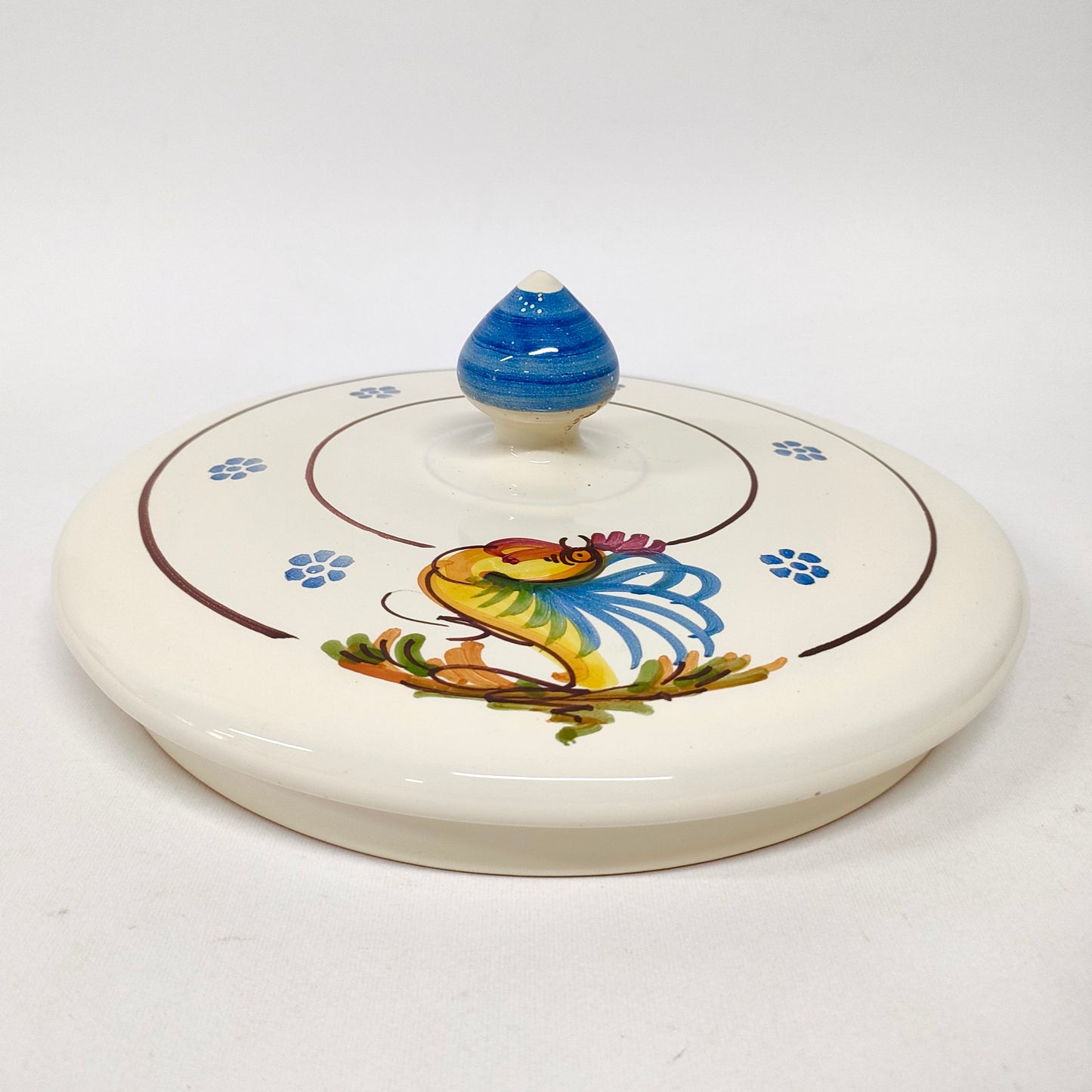 Zuppiera con Gallo Decorato a Mano 25 cm