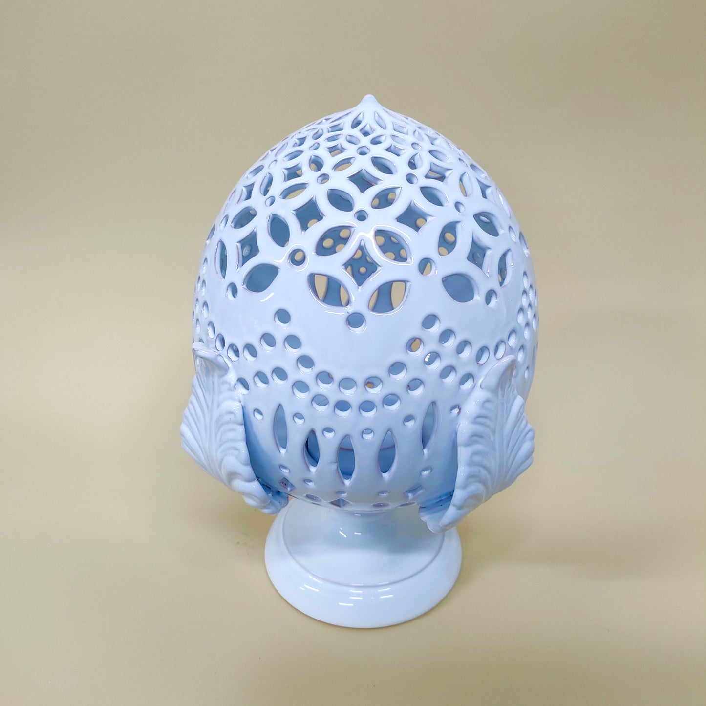 Pumo Lampada con Quattro Foglie Bianco 30cm