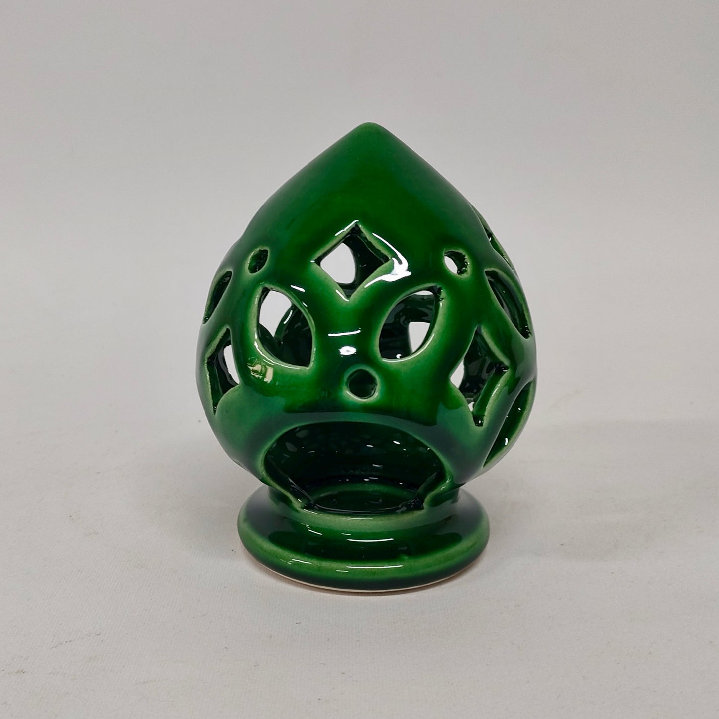 Pumo Porta Candela Arcaico Verde Ramina 12 cm