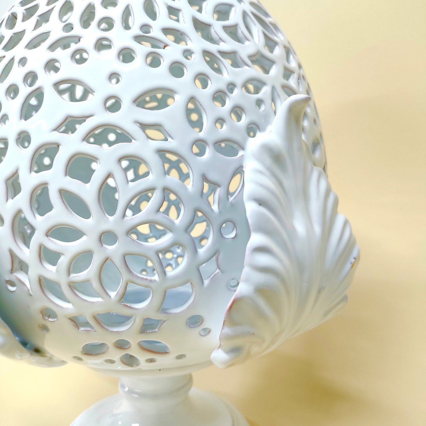 Pumo Lampada, Quattro Foglie Bianco 40 cm