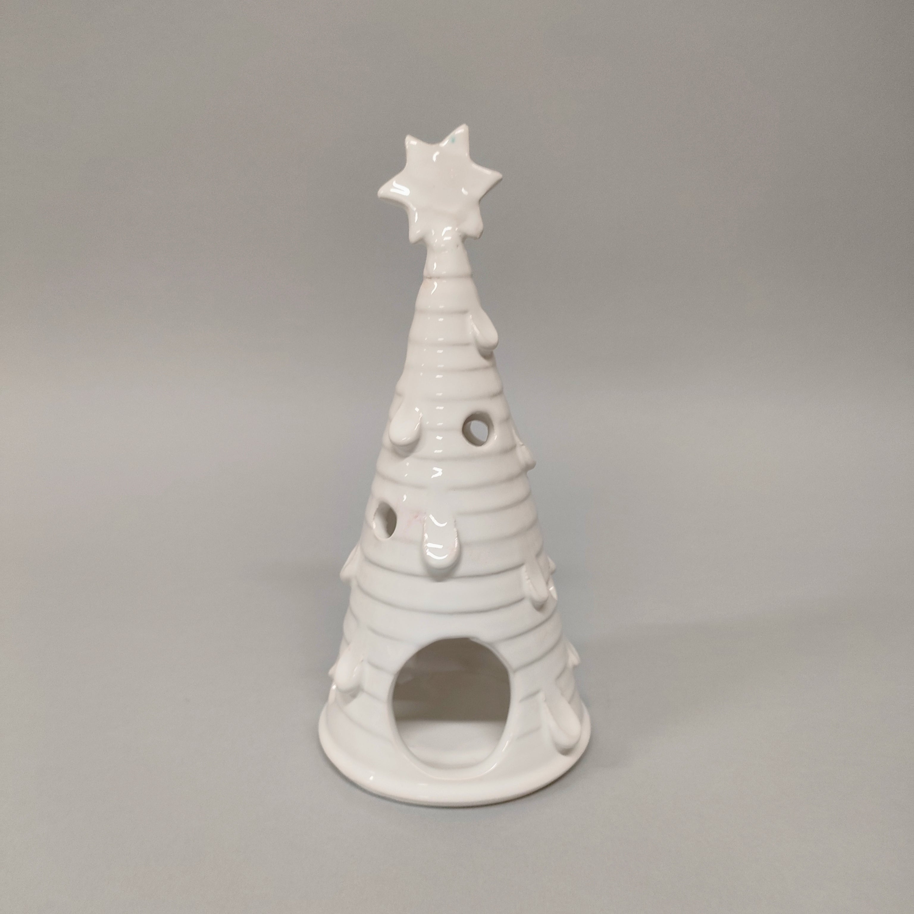 Spode Ciotola Da Portata E Posate In Legno Di Acacia - Motivo Albero Di Natale, 25,4 Cm - Set Per Insalata, Zuppa E Buffet Festivo