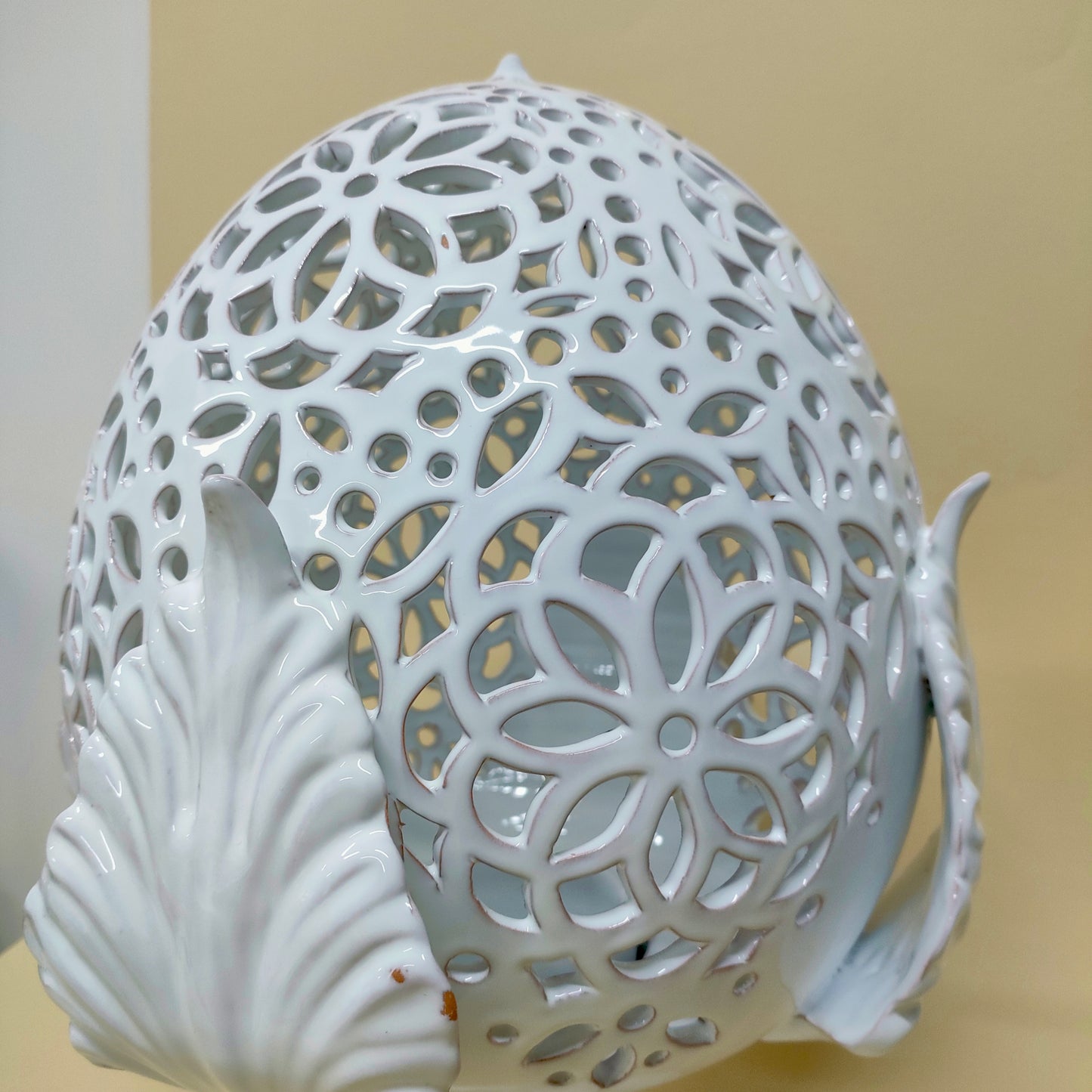 Pumo Lampada, Quattro Foglie Bianco 40 cm