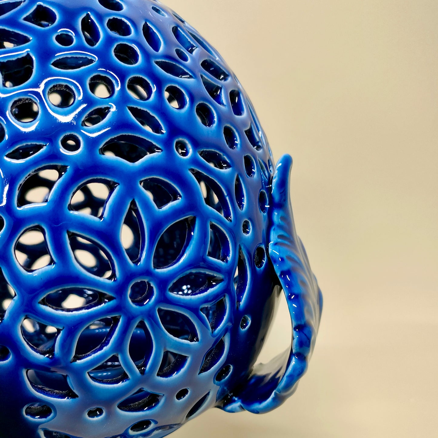 Pumo Lampada con Quattro Foglie Blu 30cm