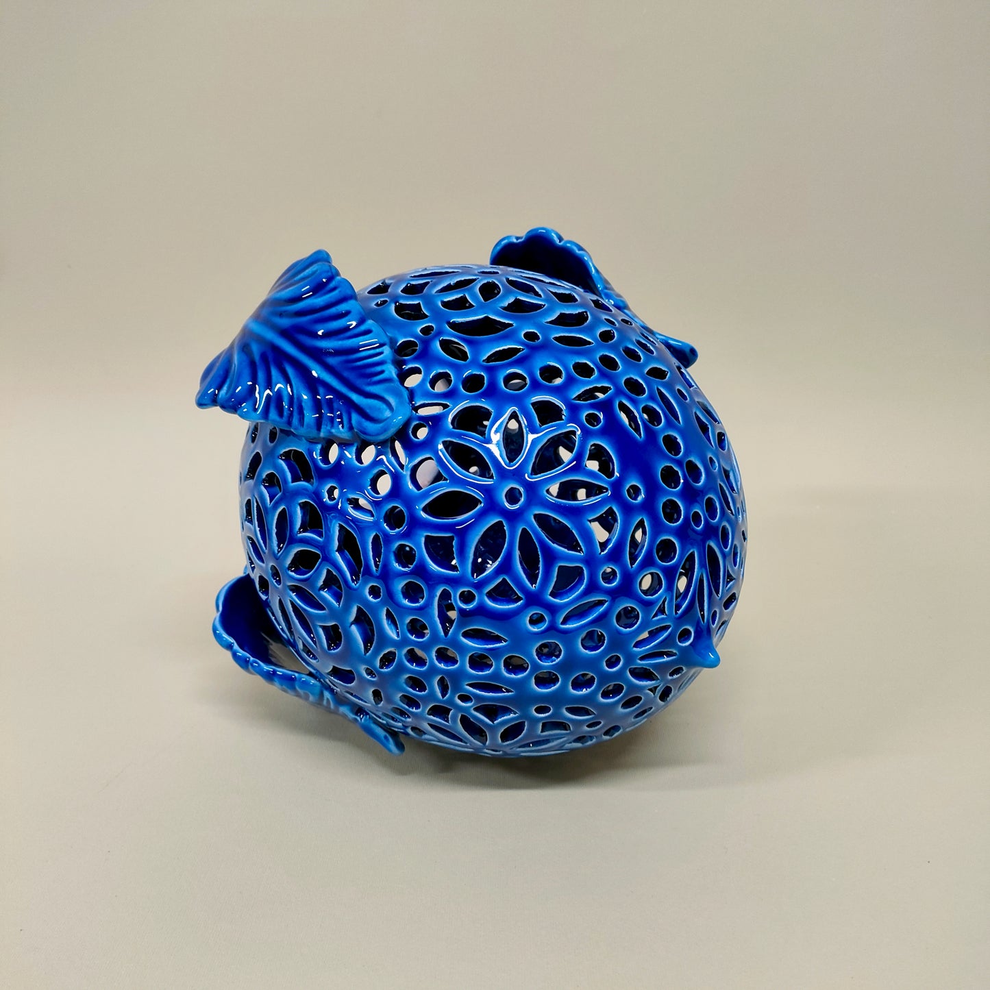 Pumo Lampada con Quattro Foglie Blu 30cm