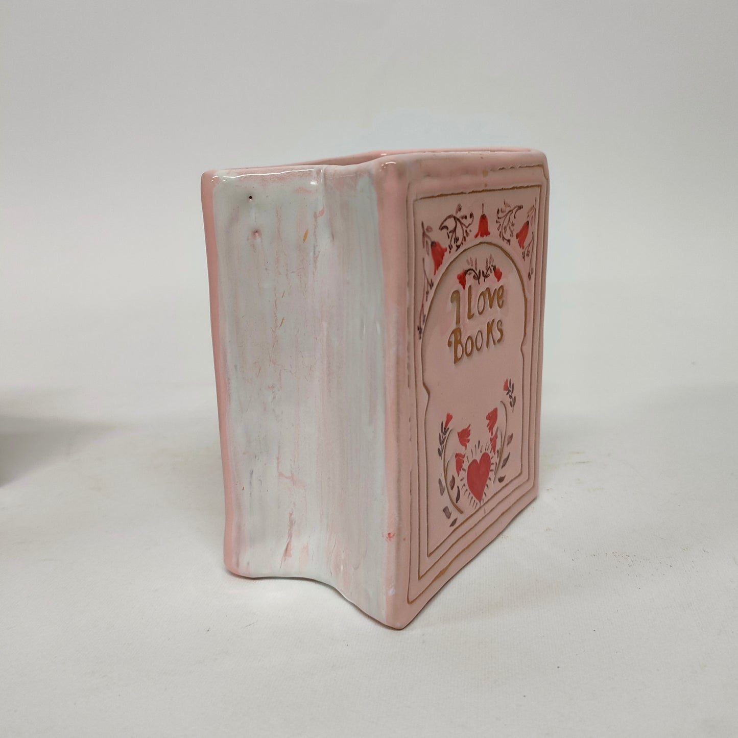 Tazza Libro, Fatta a Mano, Rosa 15cm