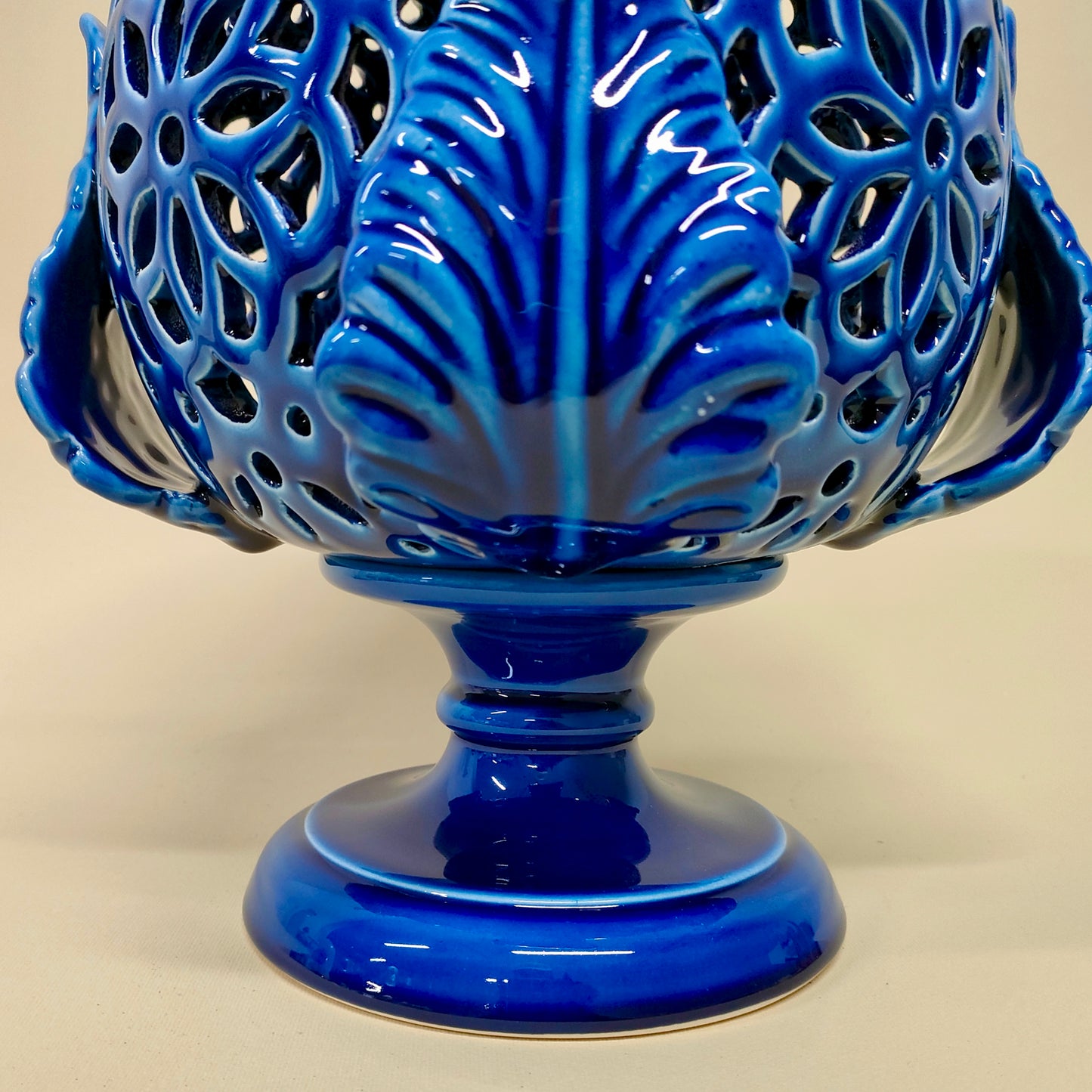 Pumo Lampada con Quattro Foglie Blu 30cm