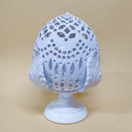 Pumo Lampada con Quattro Foglie Bianco 30cm