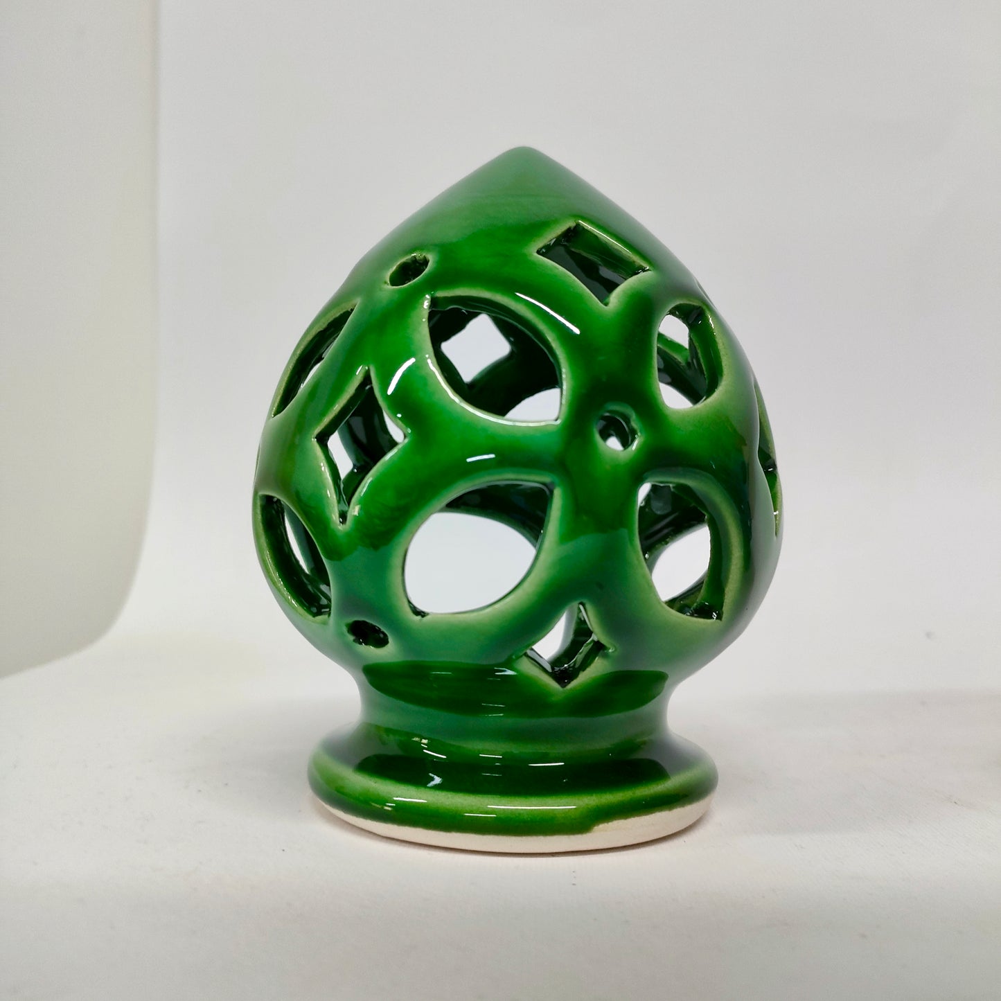 Pumo Porta Candela Arcaico Verde Ramina 12 cm