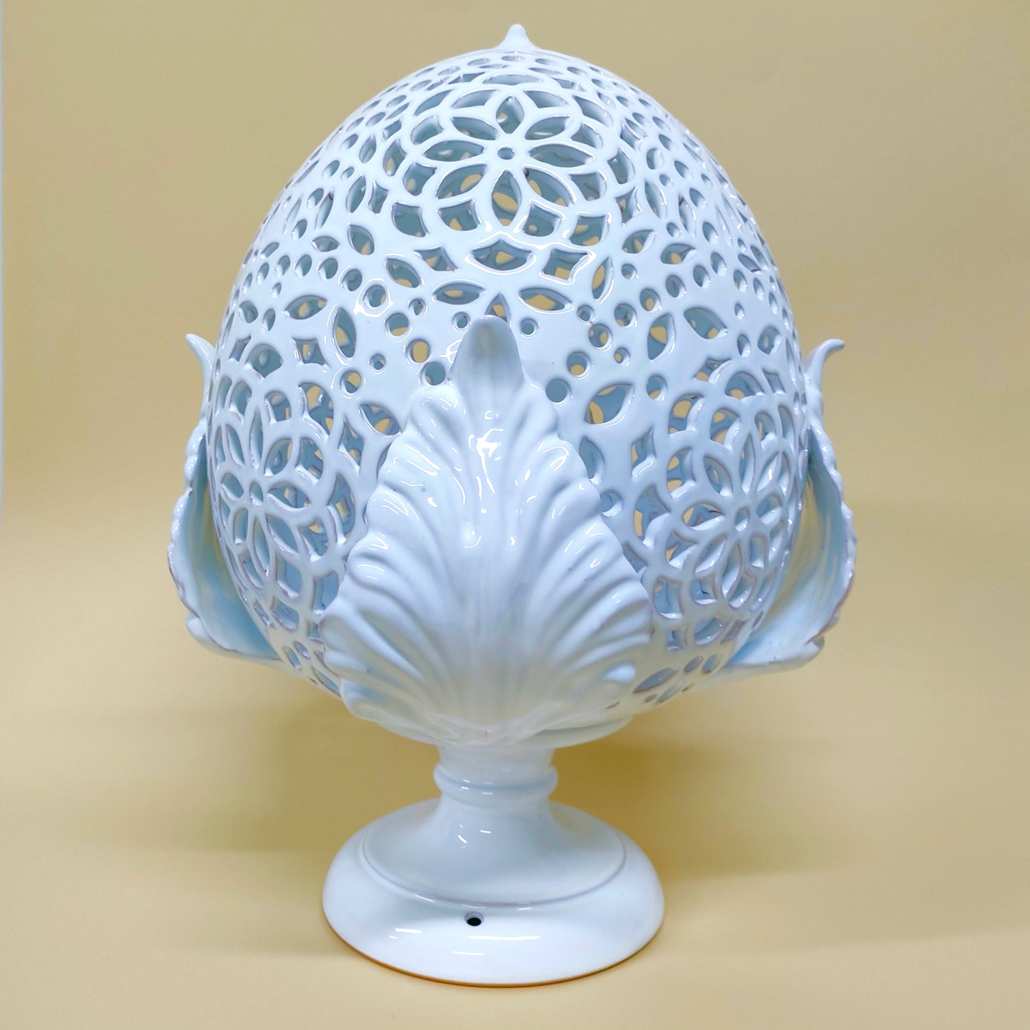 Pumo Lampada, Quattro Foglie Bianco 40 cm