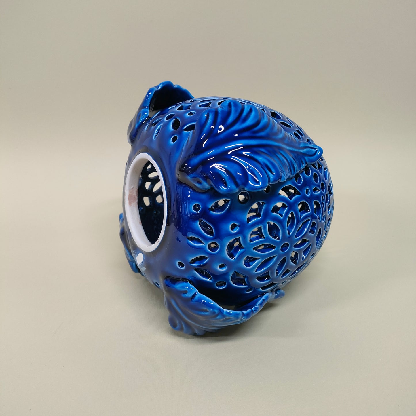 Pumo Lampada con Quattro Foglie Blu 30cm