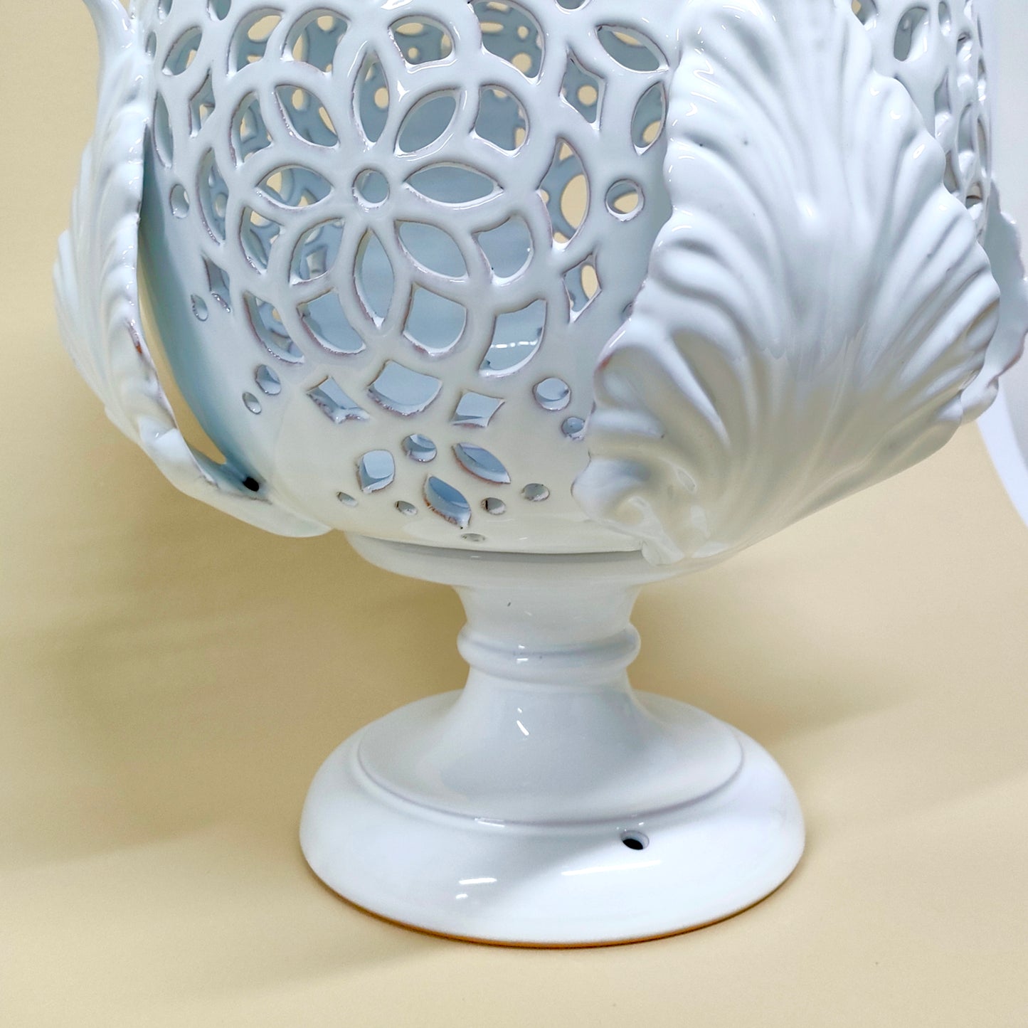 Pumo Lampada, Quattro Foglie Bianco 40 cm