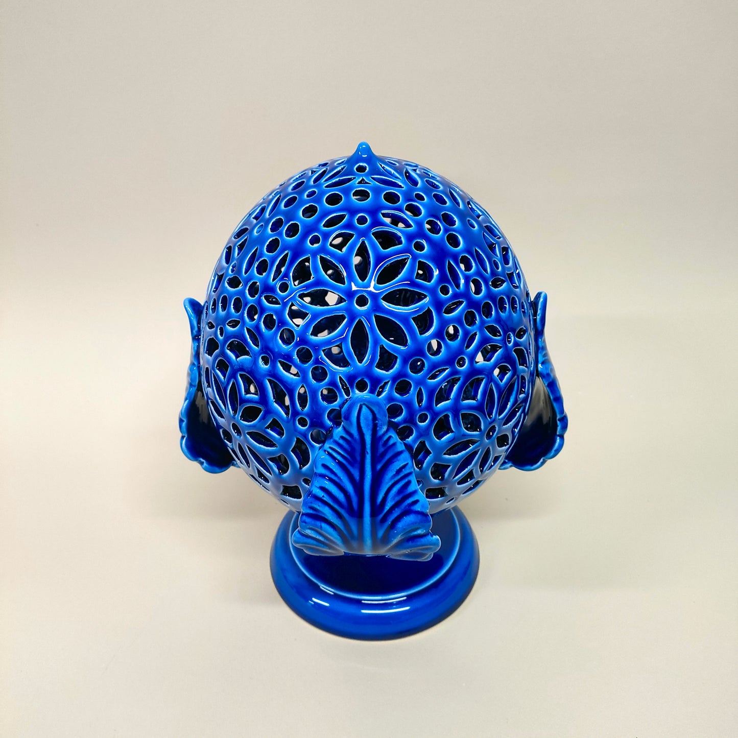 Pumo Lampada con Quattro Foglie Blu 30cm