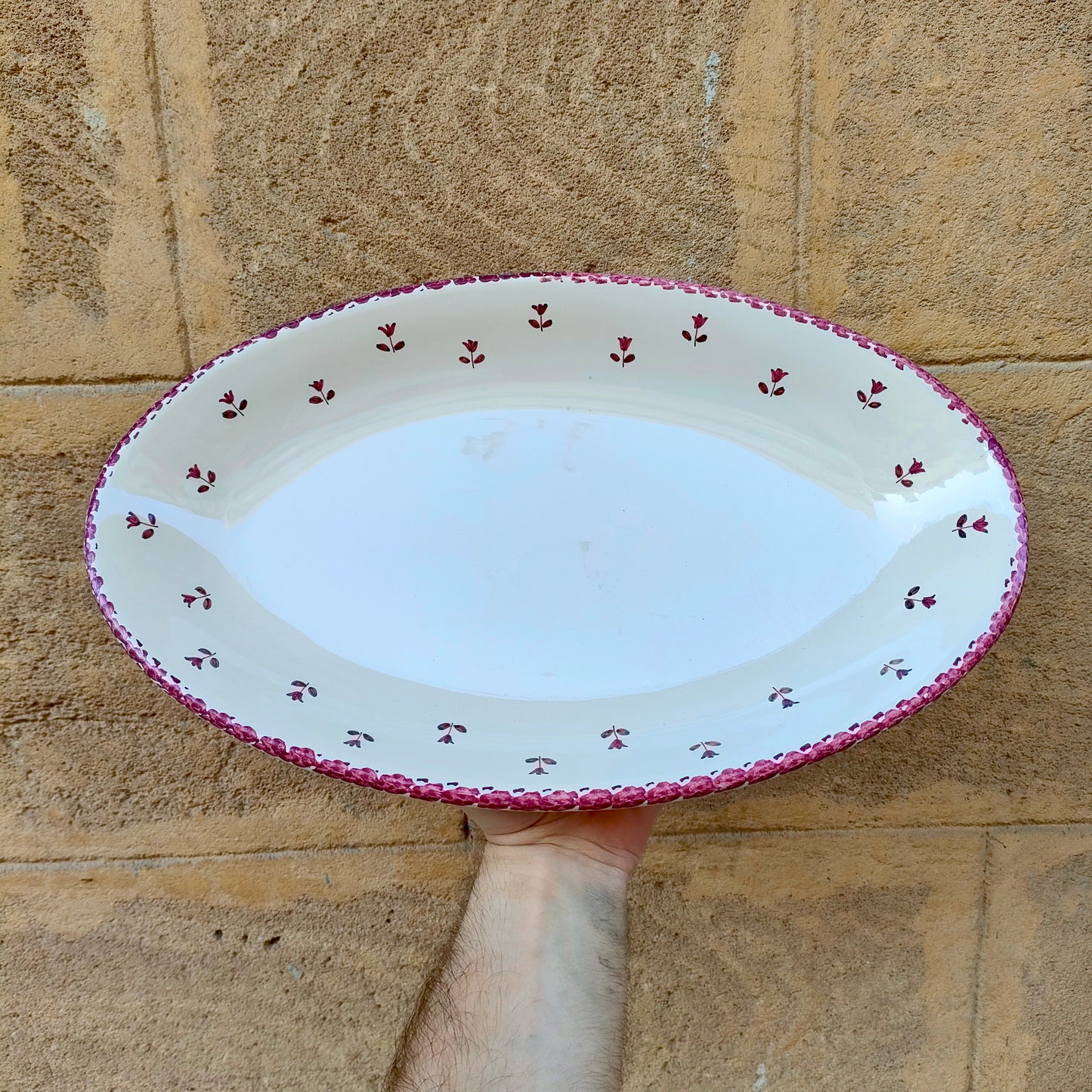 Piatto Floreale da Portata Ovale 20cm