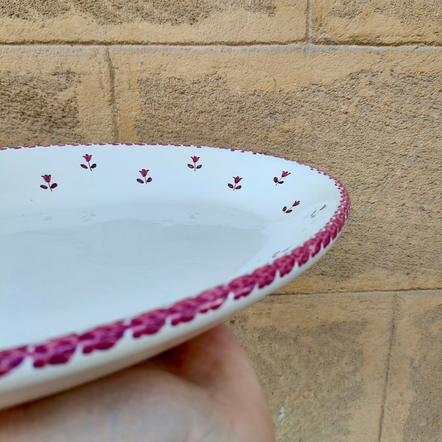 Piatto Floreale da Portata Ovale 20cm