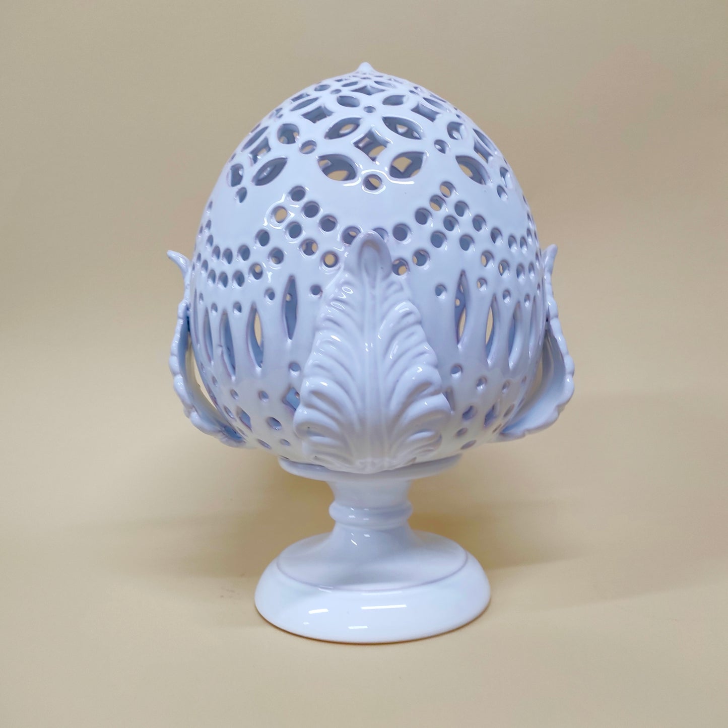 Pumo Lampada con Quattro Foglie Bianco 30cm